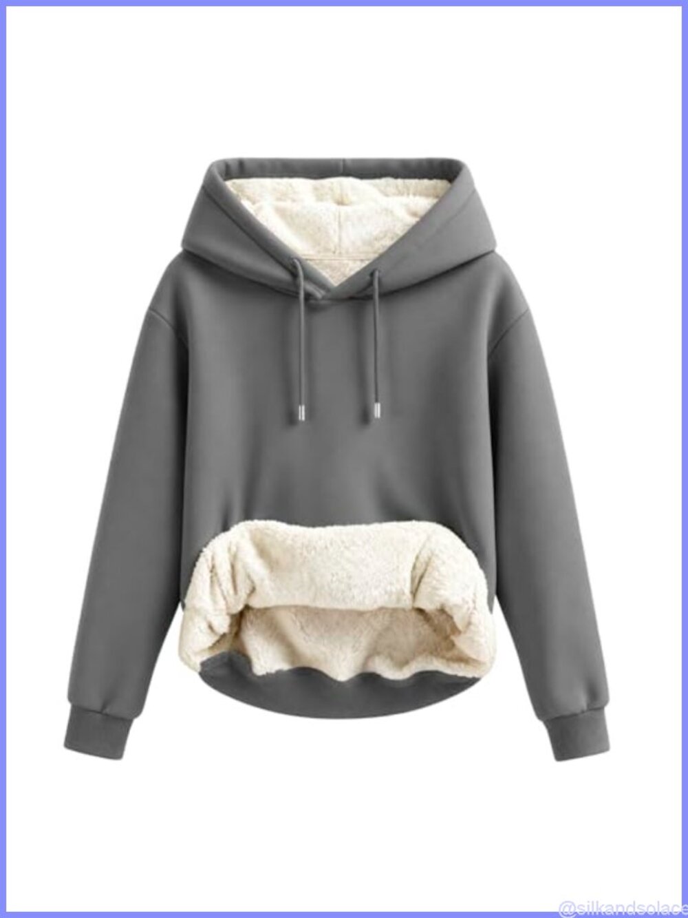 Sherpa Lined Hoodie Warm Fleece Pullover Sweatshirt Kangaroo Pocket